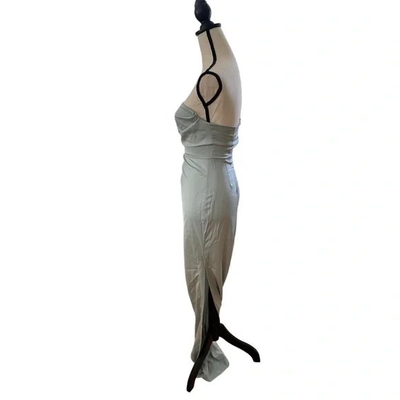 Strapless Satin Maxi Dress - Picture 2 of 3